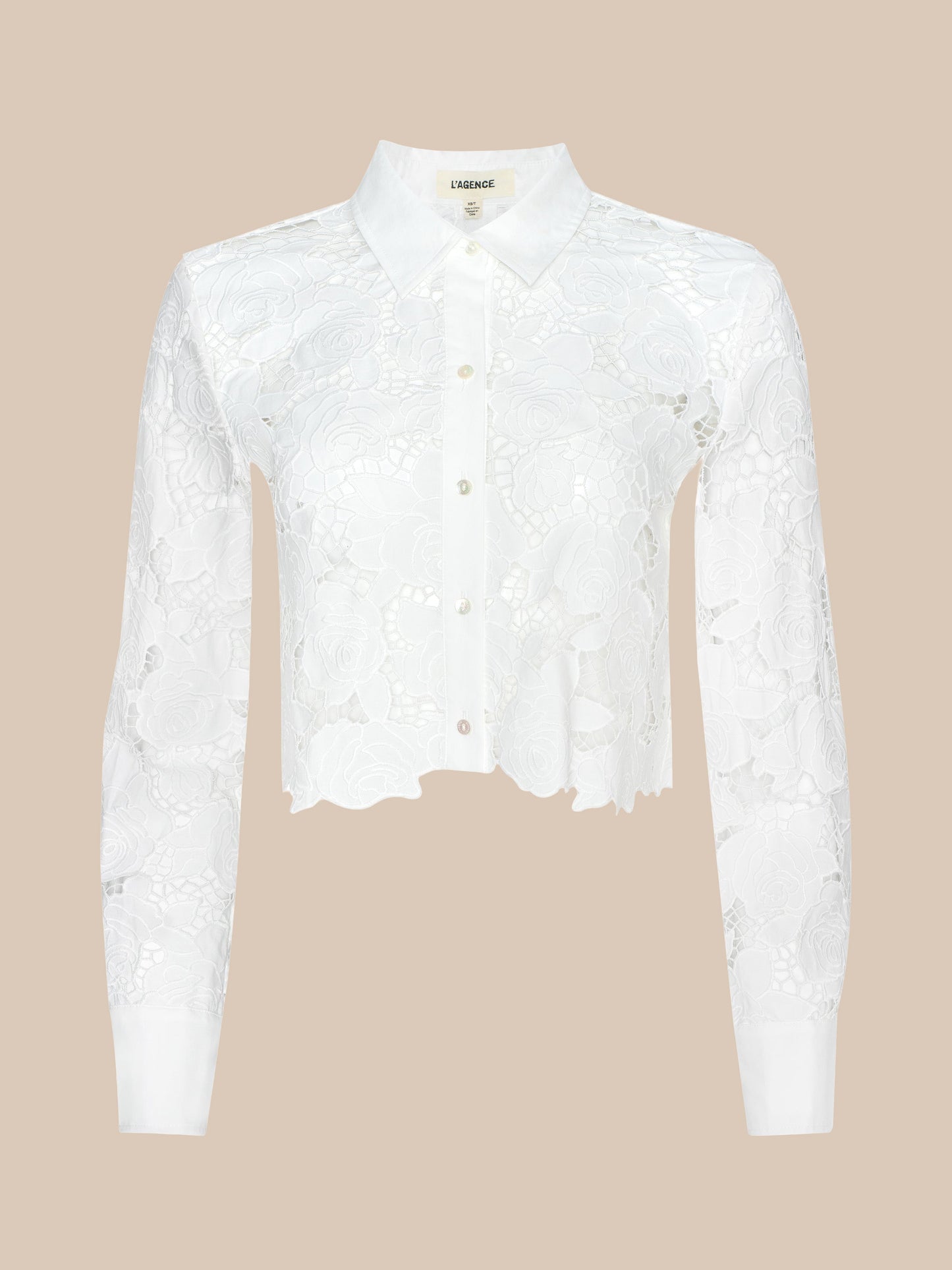 Seychelle Cropped Eyelet Blouse