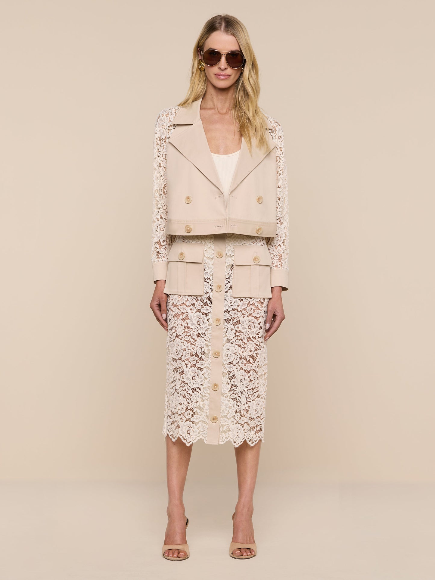 Novelle Lace Trench