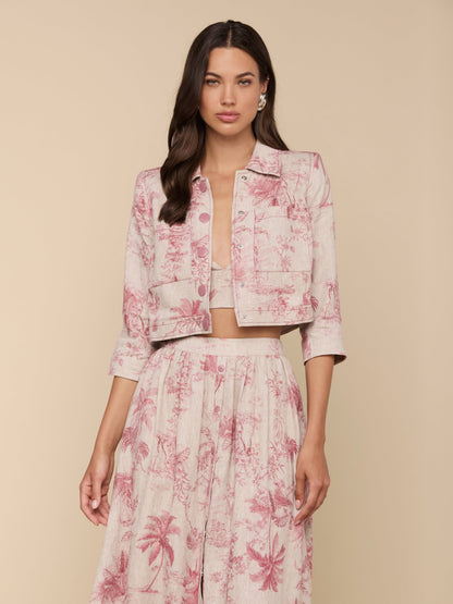 Eda Cropped Linen Jacket