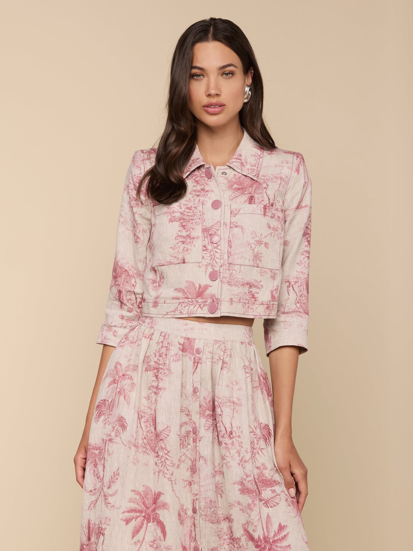 Eda Cropped Linen Jacket