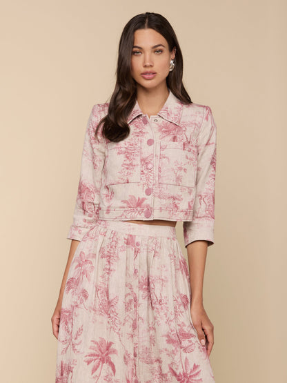 Eda Cropped Linen Jacket