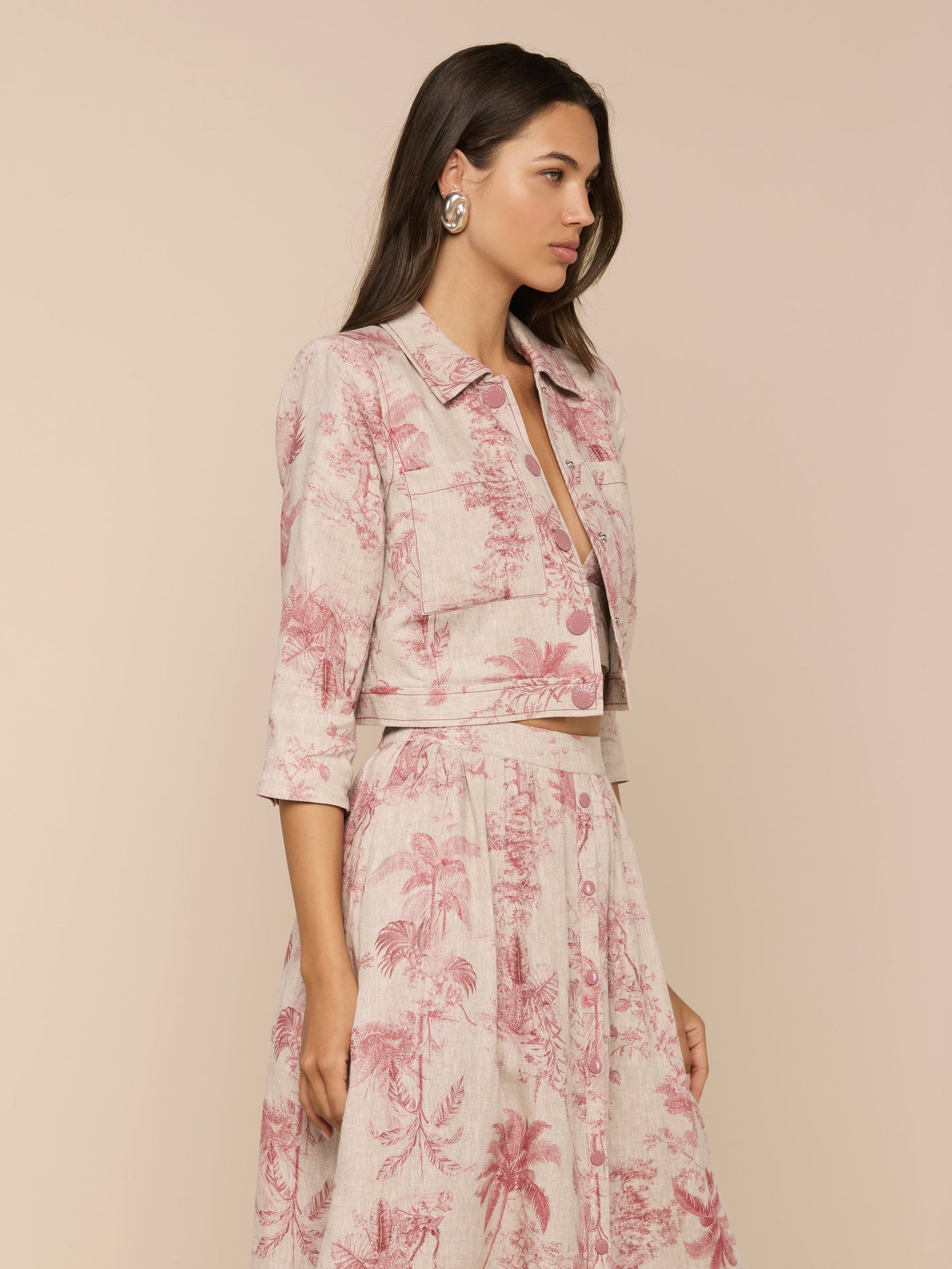 Eda Cropped Linen Jacket