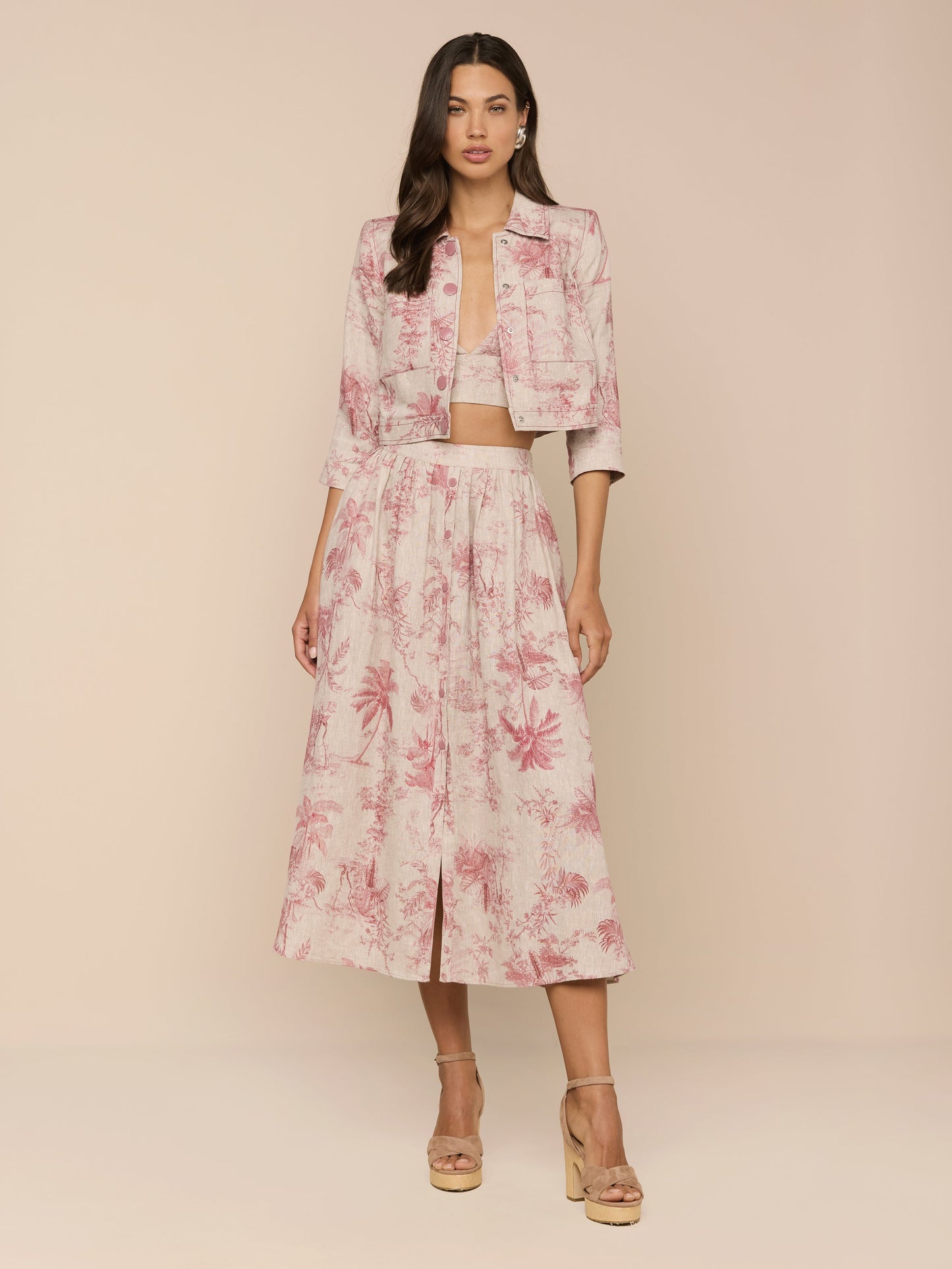 Eda Cropped Linen Jacket