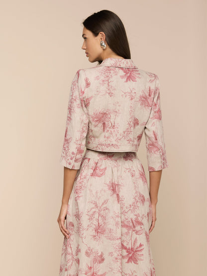 Eda Cropped Linen Jacket