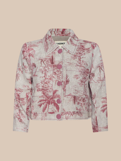Eda Cropped Linen Jacket