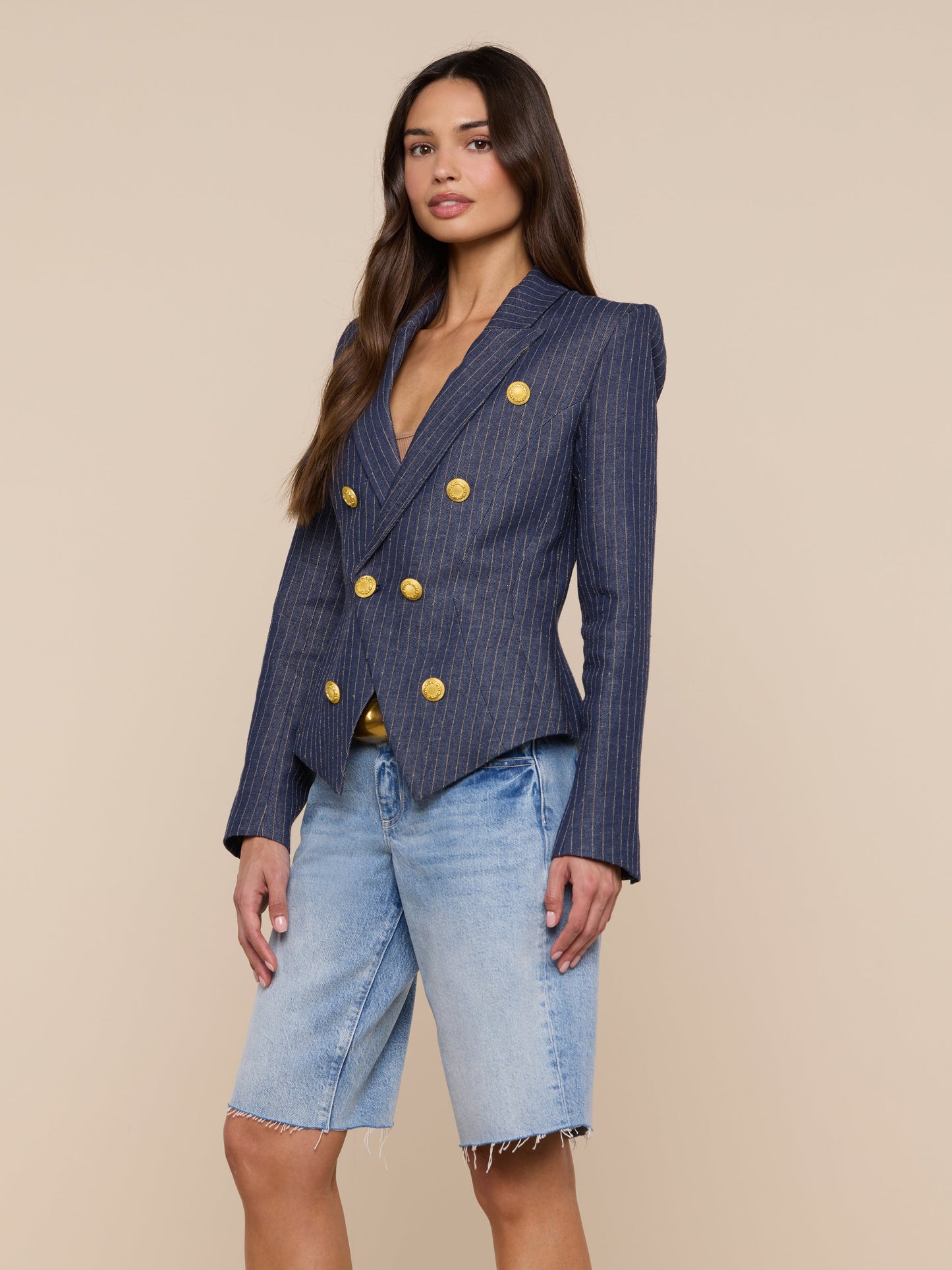 Solar Pinstriped Blazer