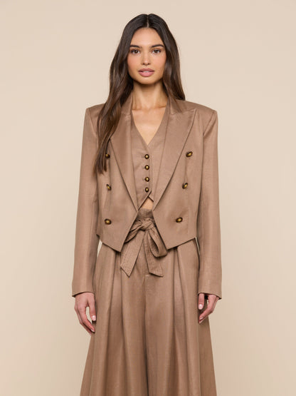 Lila Linen-Blend Blazer