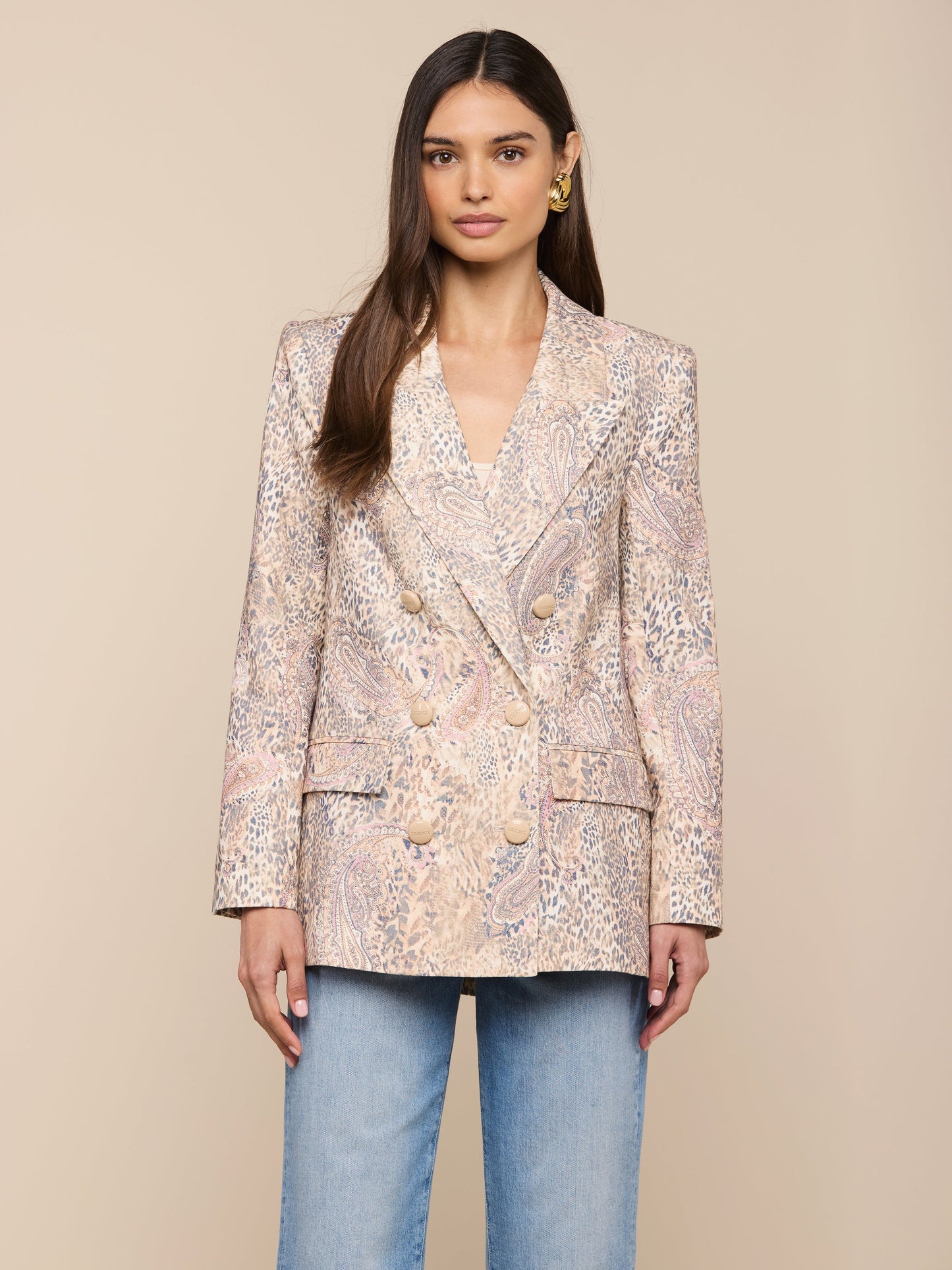 Cambrie Oversized Linen-Blend Blazer
