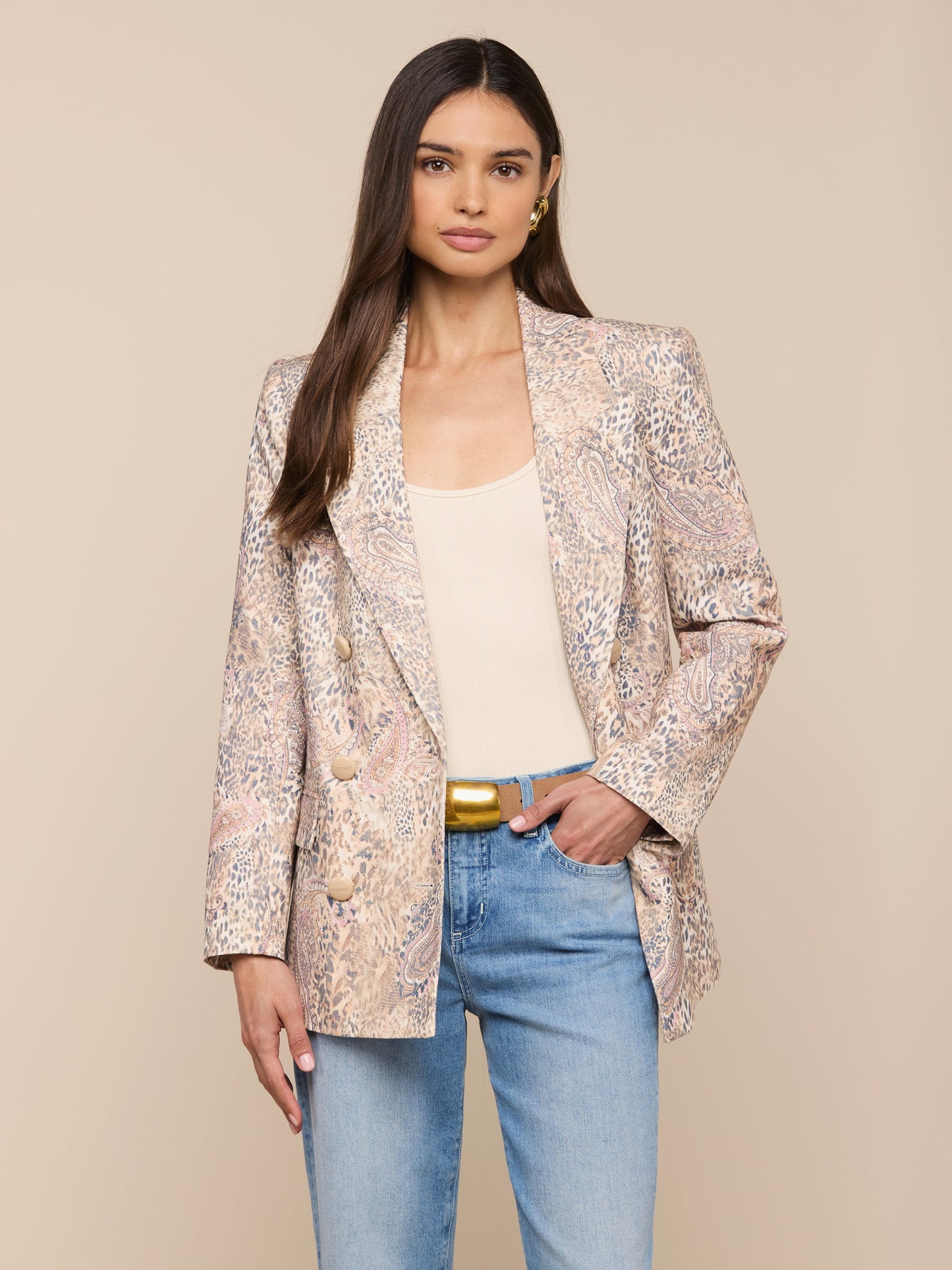 Cambrie Oversized Linen-Blend Blazer