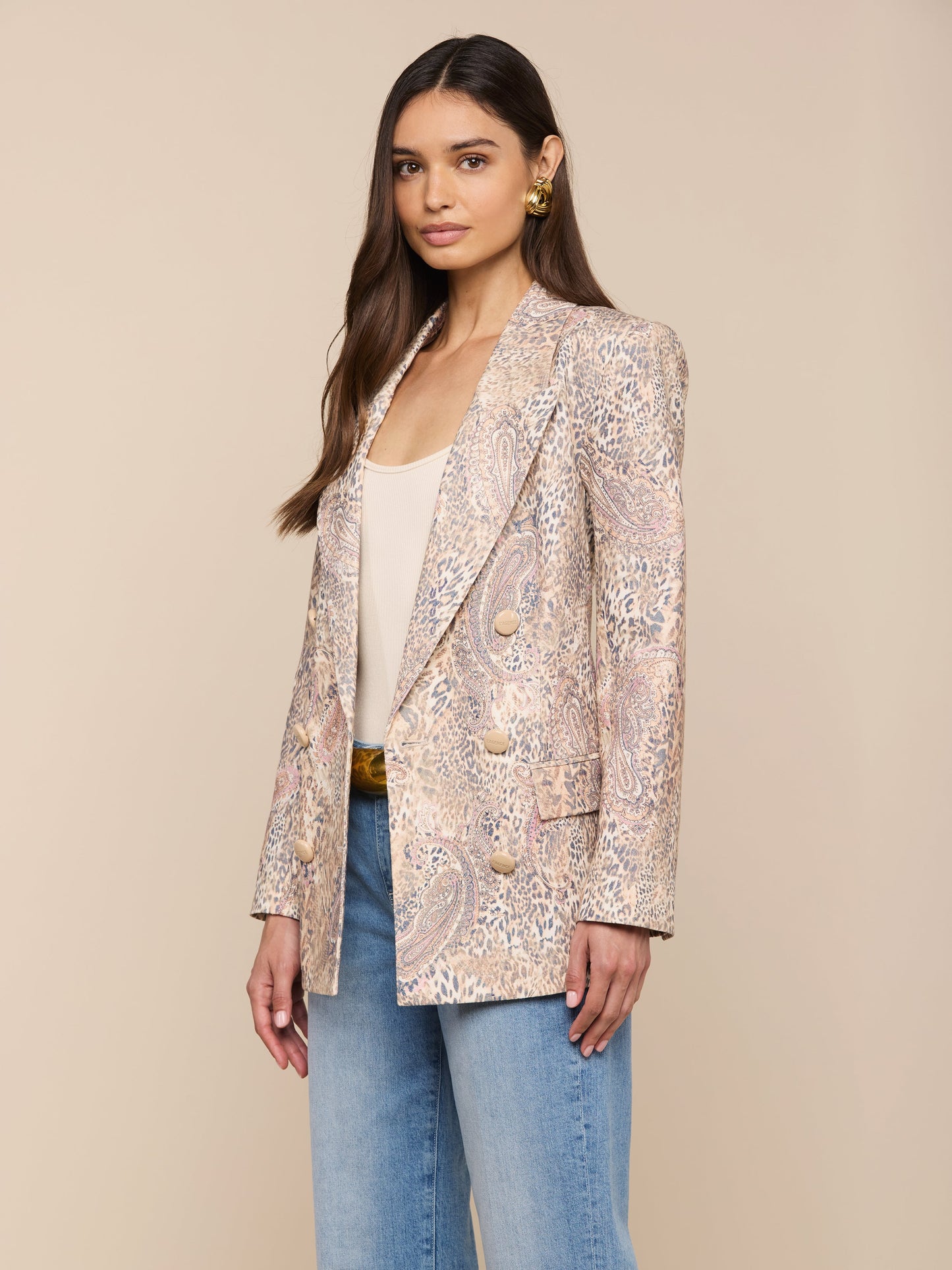 Cambrie Oversized Linen-Blend Blazer