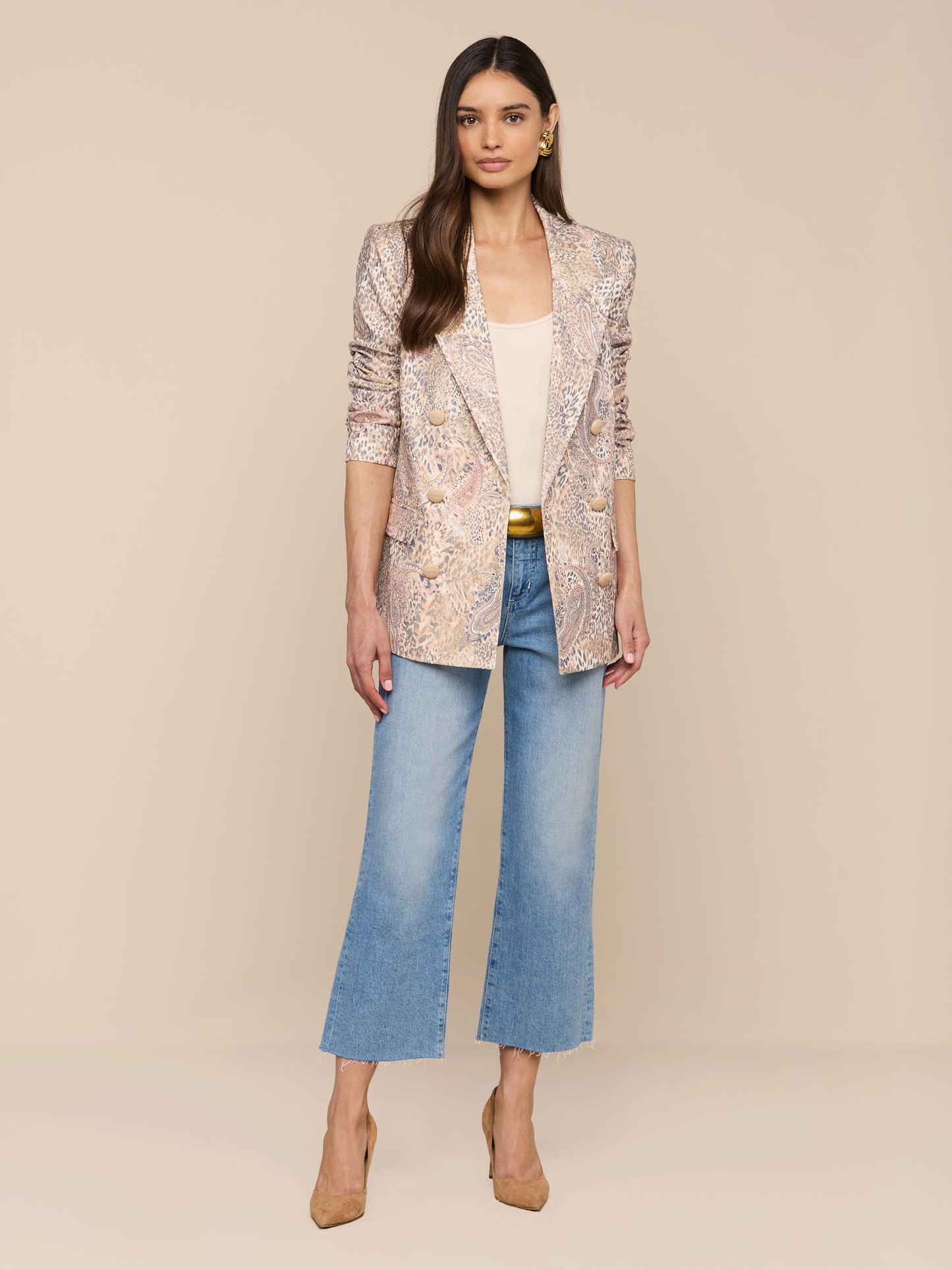 Cambrie Oversized Linen-Blend Blazer