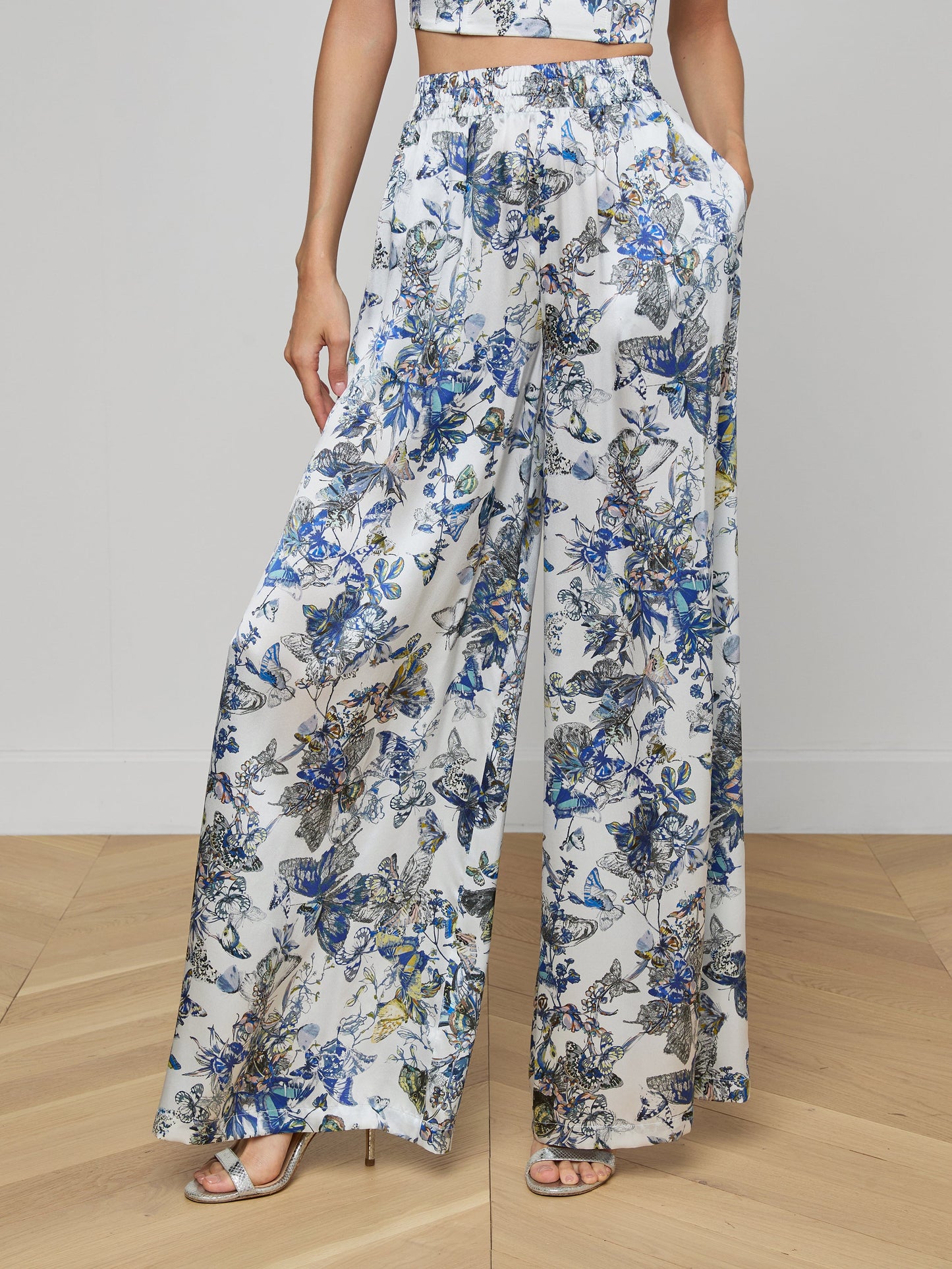 Lillian Silk Wide-Leg Pant