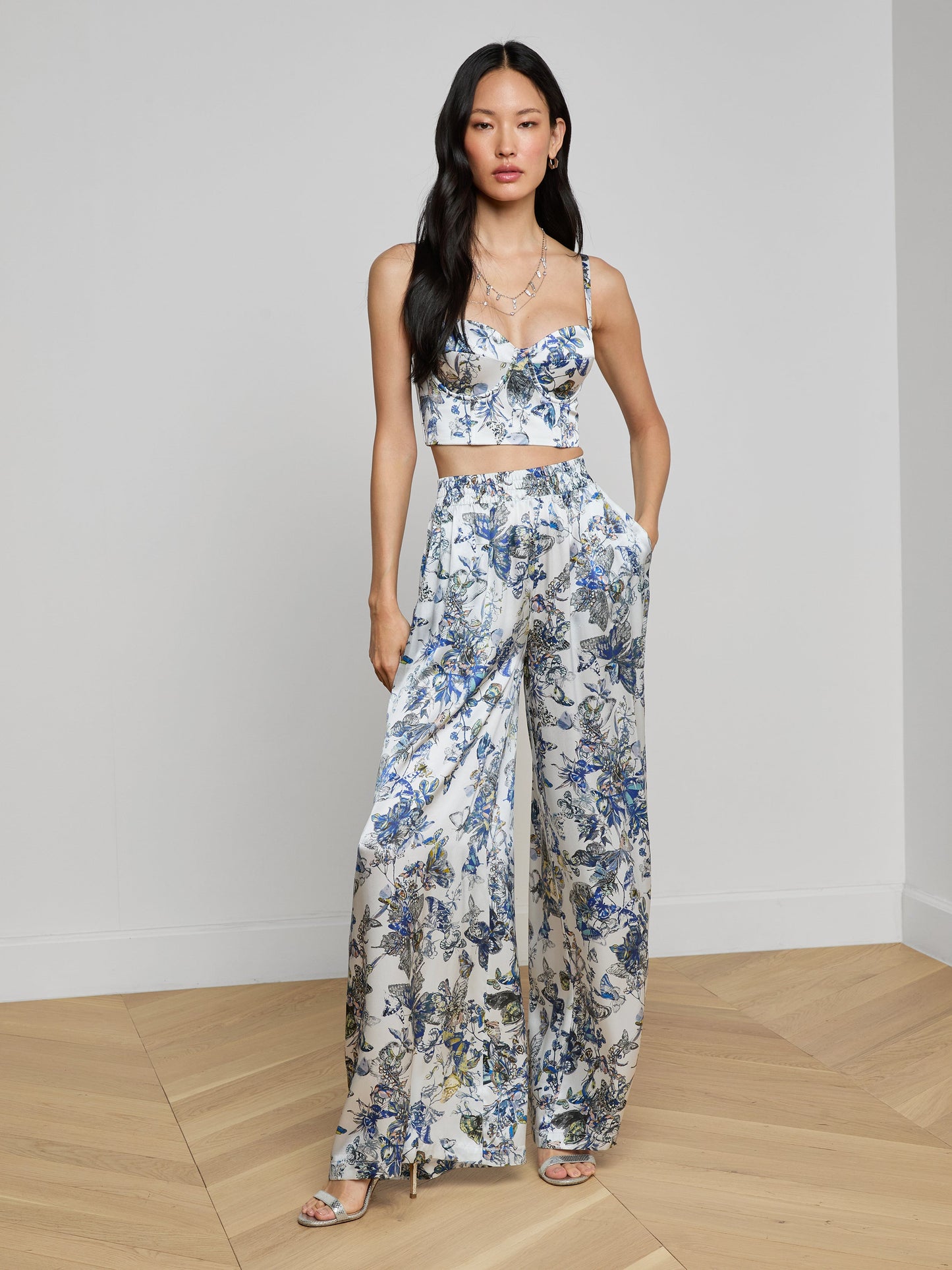 Lillian Silk Wide-Leg Pant