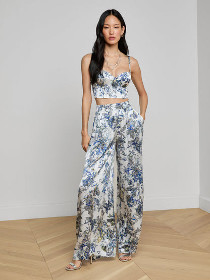 Lillian Silk Wide-Leg Pant