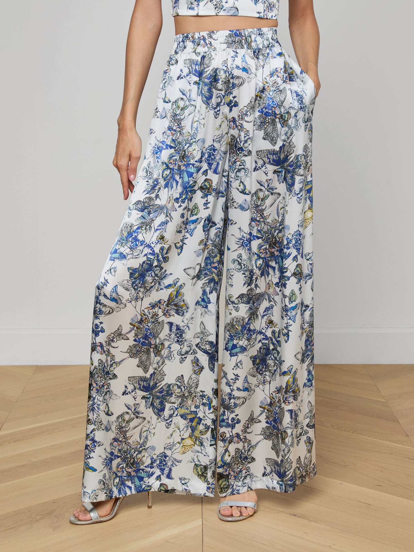 Lillian Silk Wide-Leg Pant