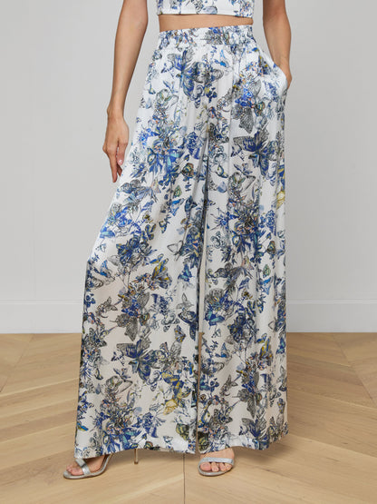 Lillian Silk Wide-Leg Pant