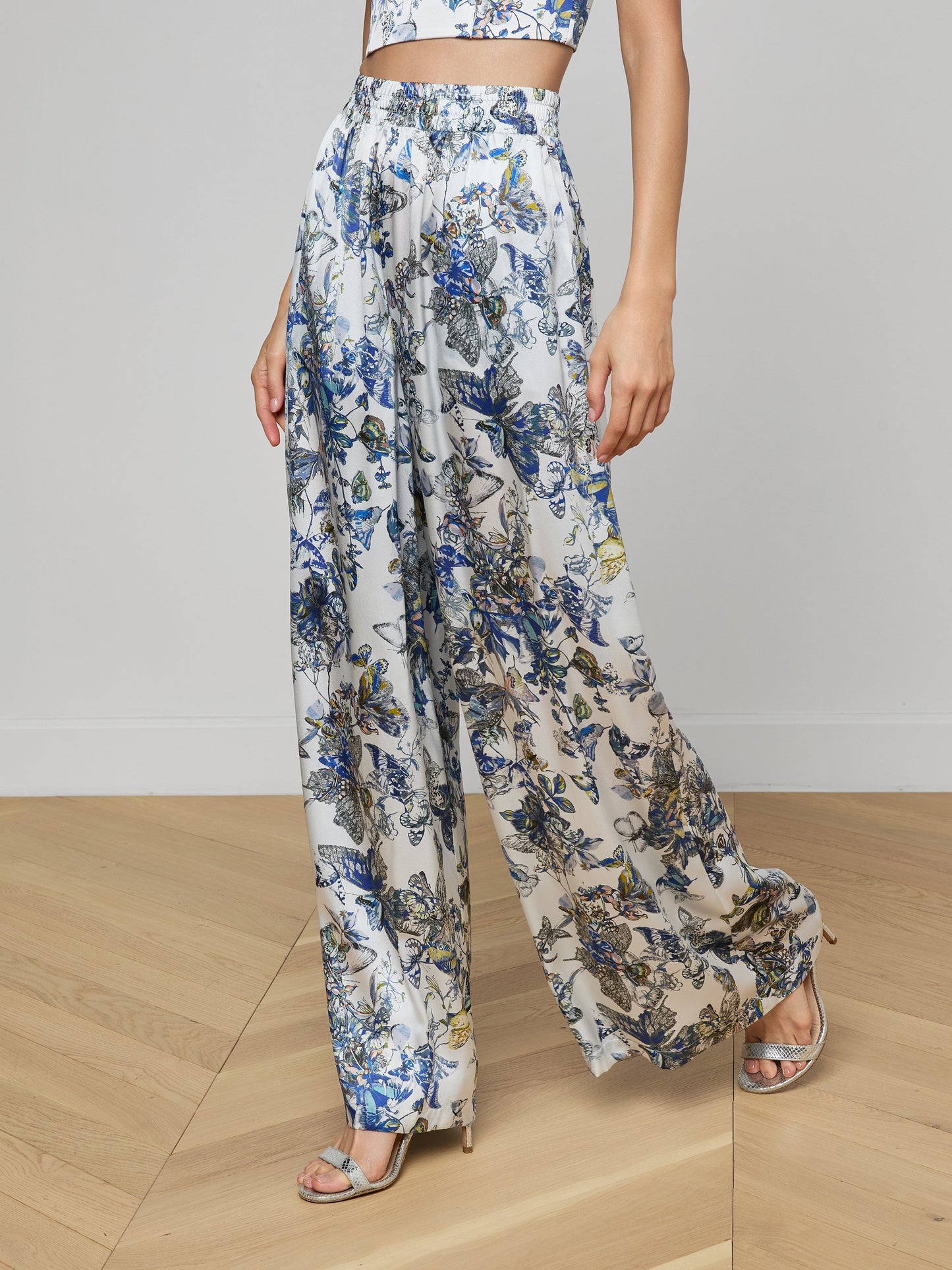 Lillian Silk Wide-Leg Pant