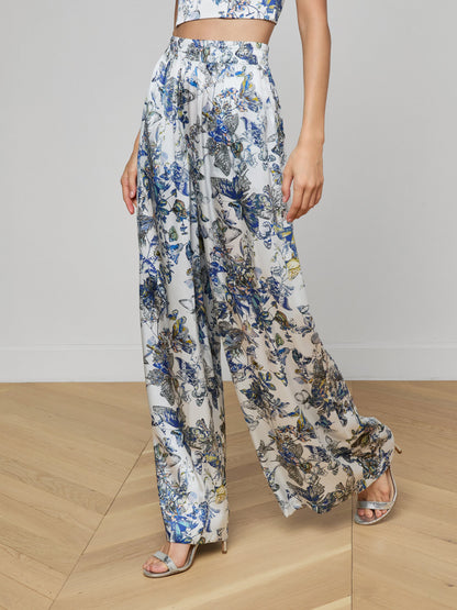 Lillian Silk Wide-Leg Pant
