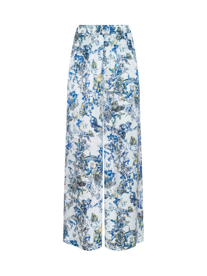 Lillian Silk Wide-Leg Pant