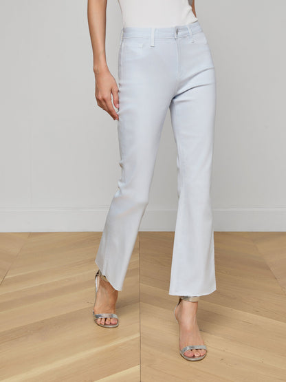 Kendra Coated Cropped Flare Jean