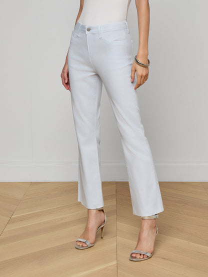 Kendra Coated Cropped Flare Jean