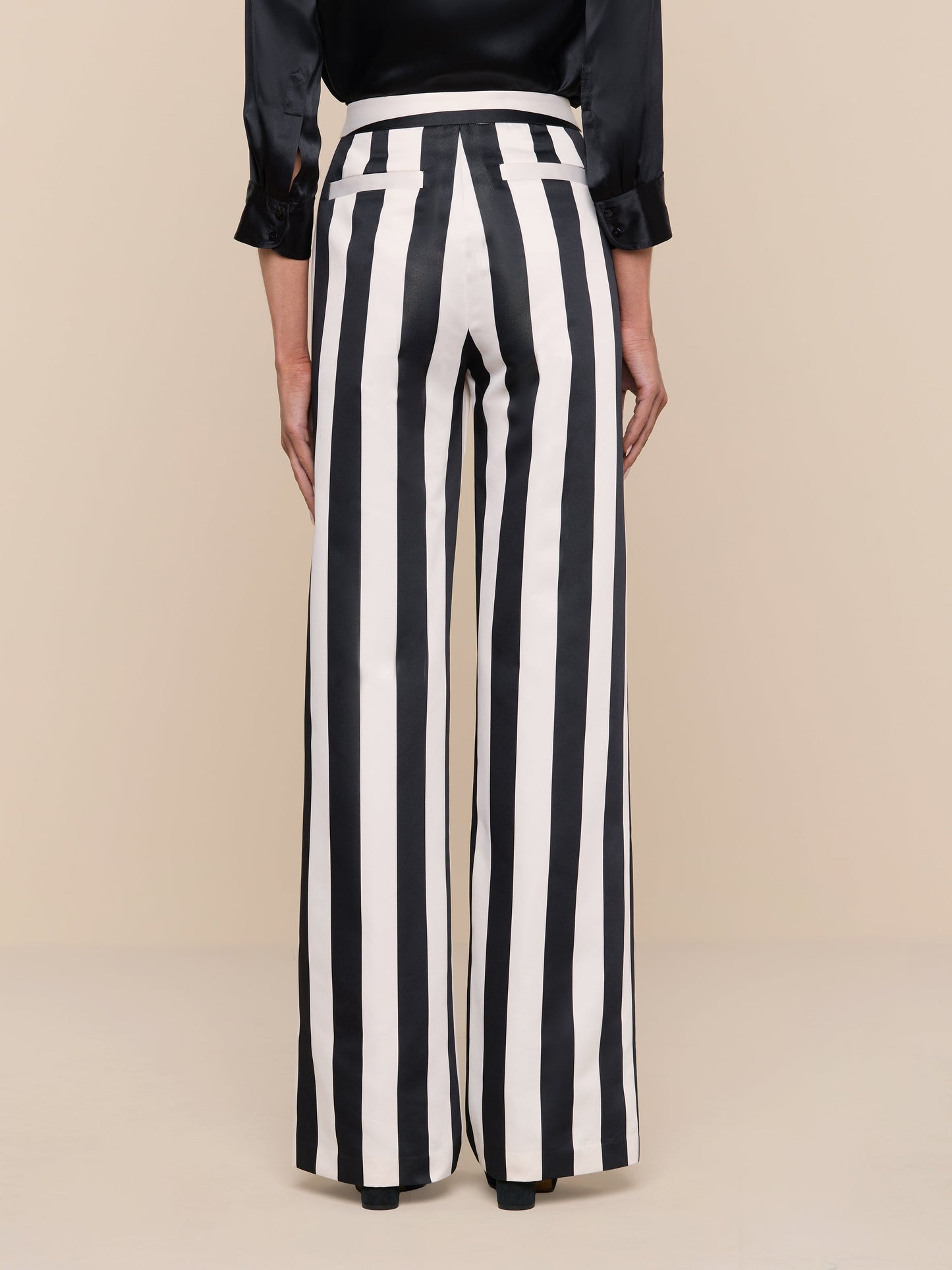 Livvy Satin Straight-Leg Trouser