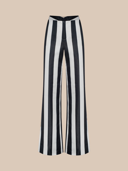 Livvy Satin Straight-Leg Trouser