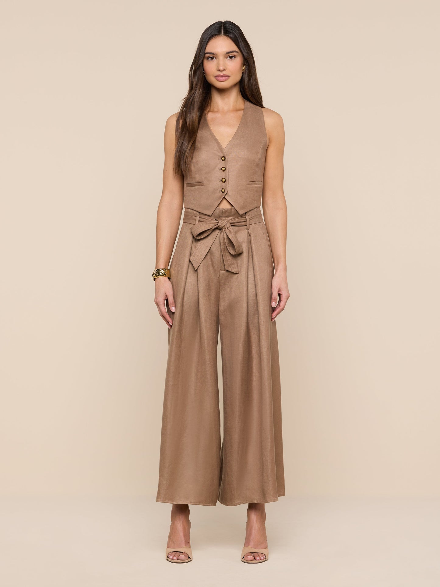 Lowen Linen-Blend Pant