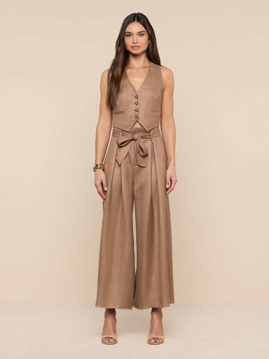 Lowen Linen-Blend Pant