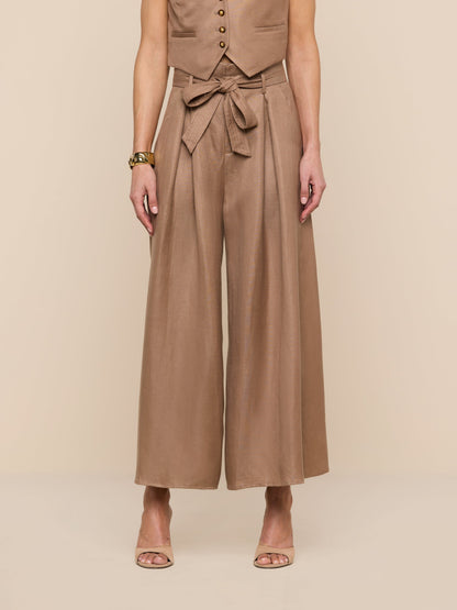 Lowen Linen-Blend Pant