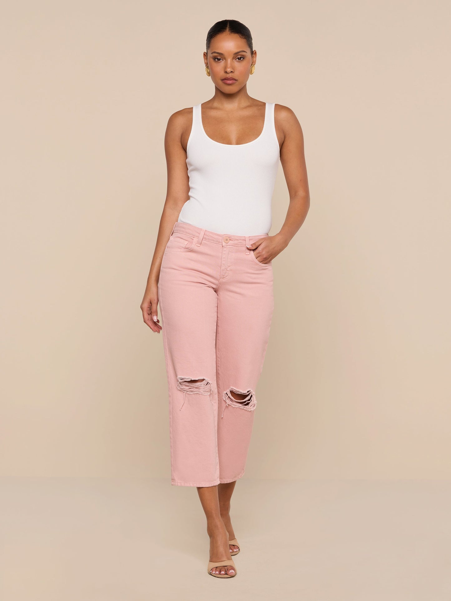Blaine Cropped Stovepipe Jean
