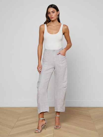 Cody Cropped Linen Pant
