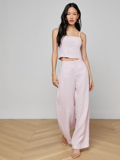 Amara Linen Wide-Leg Pant