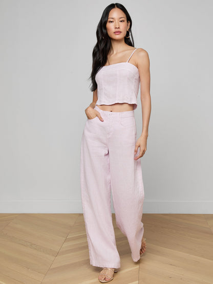 Amara Linen Wide-Leg Pant