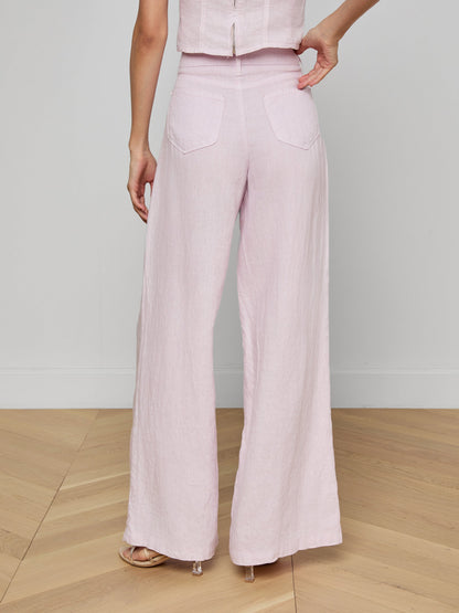 Amara Linen Wide-Leg Pant