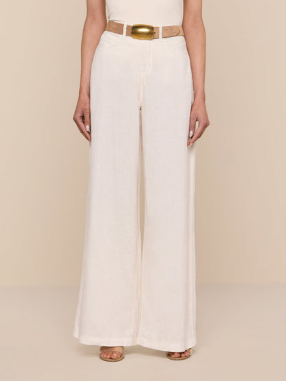 Amara Linen Wide-Leg Pant