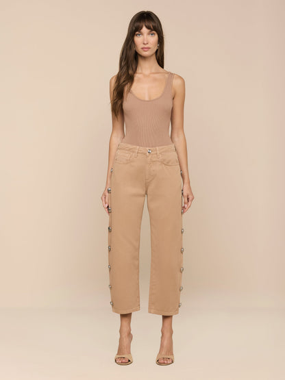 Mallis Studded Bow-Leg Jean