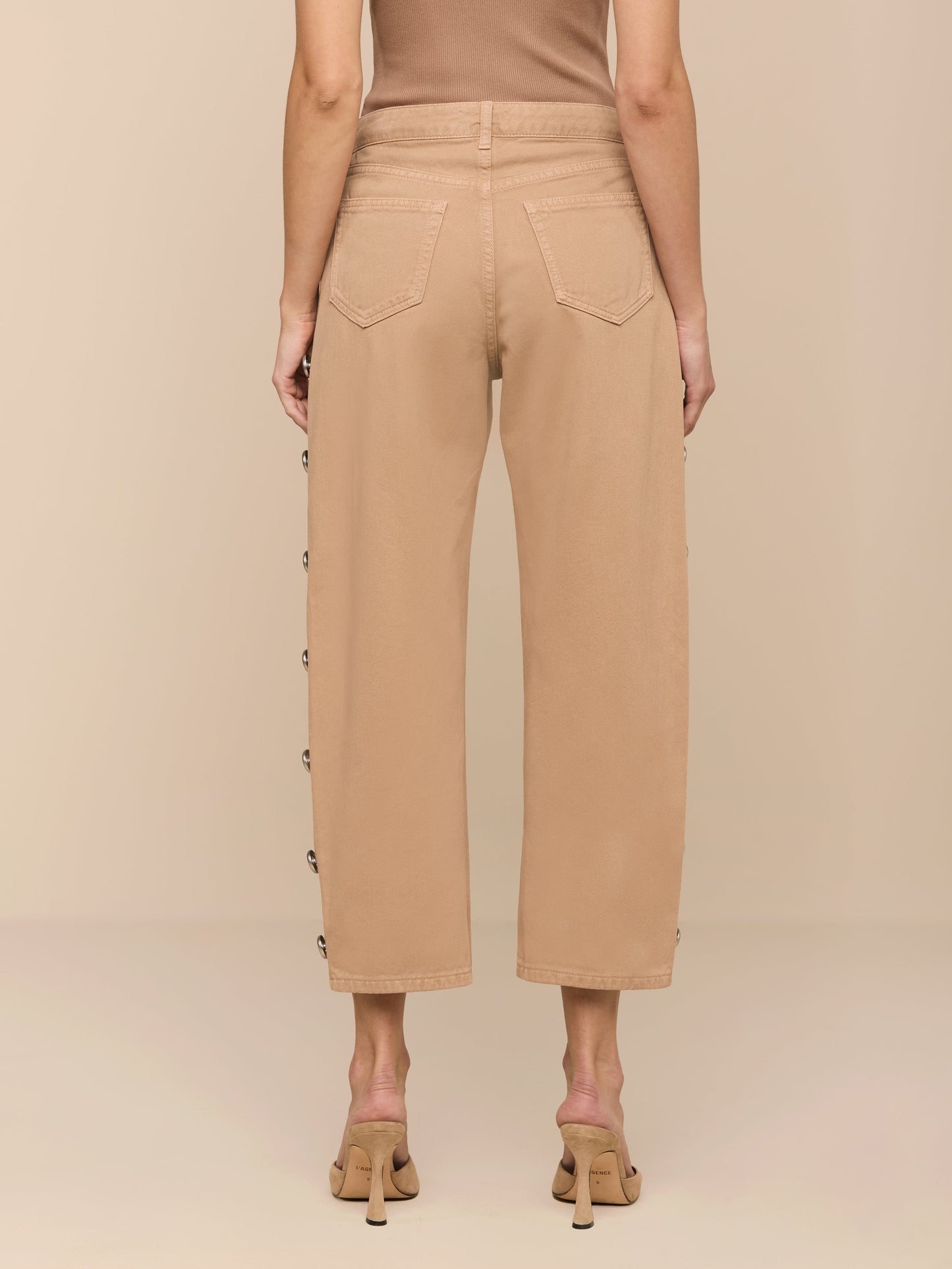 Mallis Studded Bow-Leg Jean