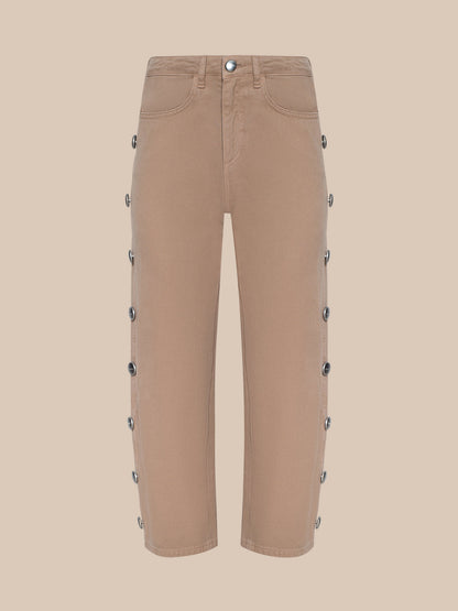 Mallis Studded Bow-Leg Jean