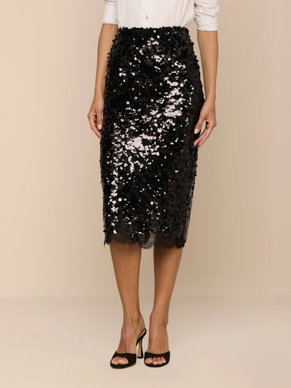 Makena Sequin Pencil Skirt