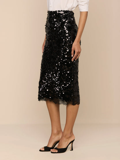 Makena Sequin Pencil Skirt