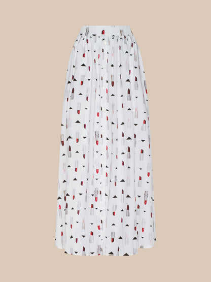 Seina Poplin Midi Skirt