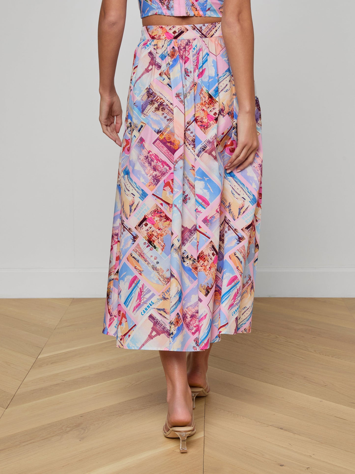 Seina Poplin Midi Skirt