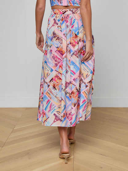 Seina Poplin Midi Skirt