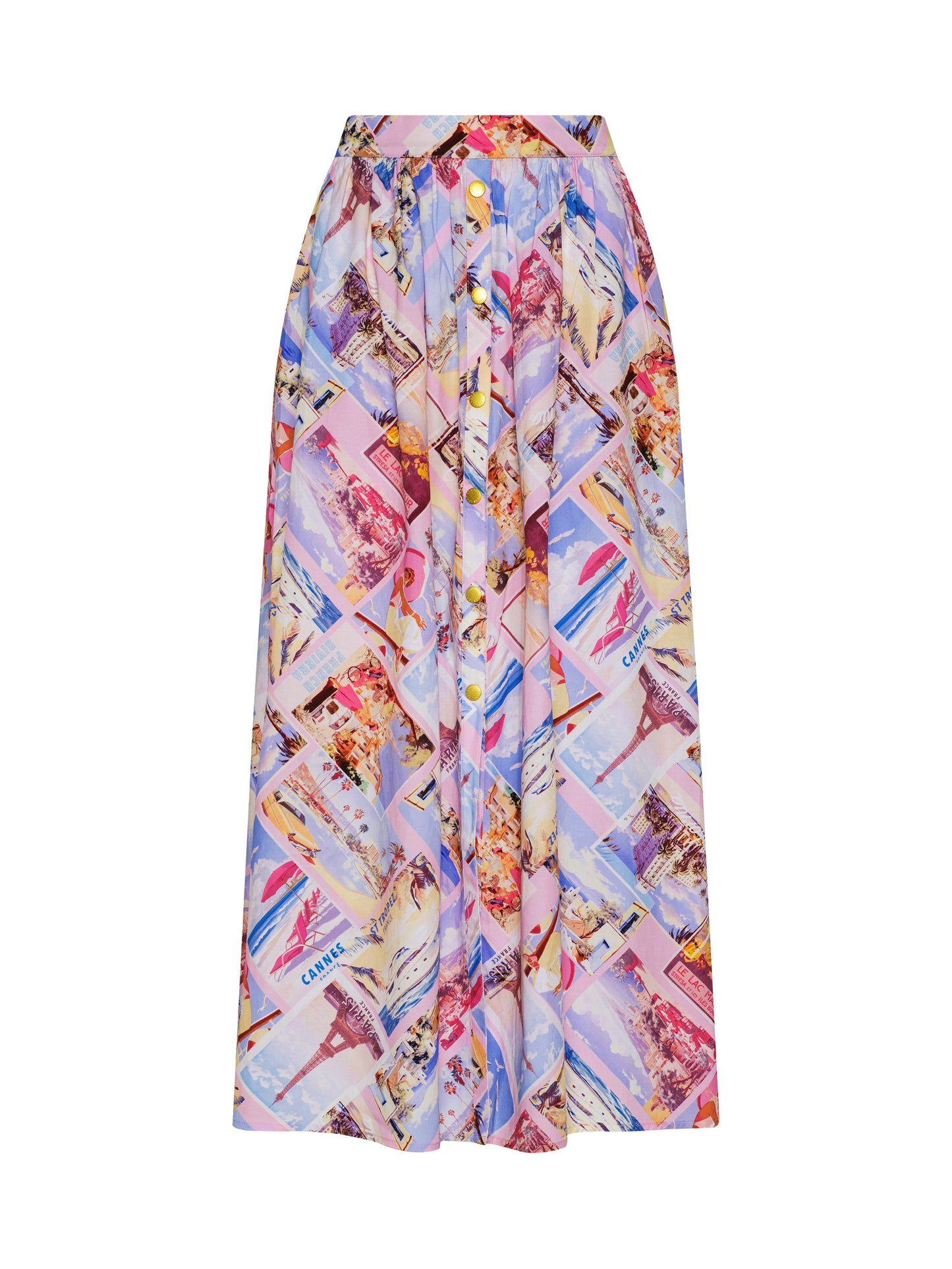 Seina Poplin Midi Skirt