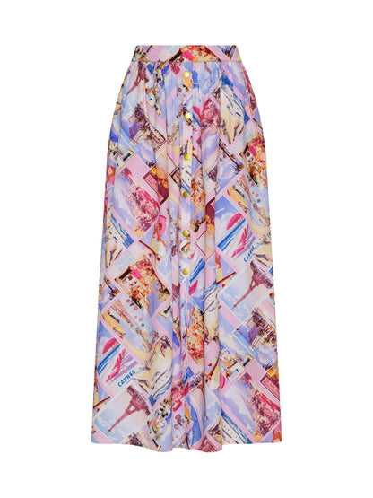 Seina Poplin Midi Skirt