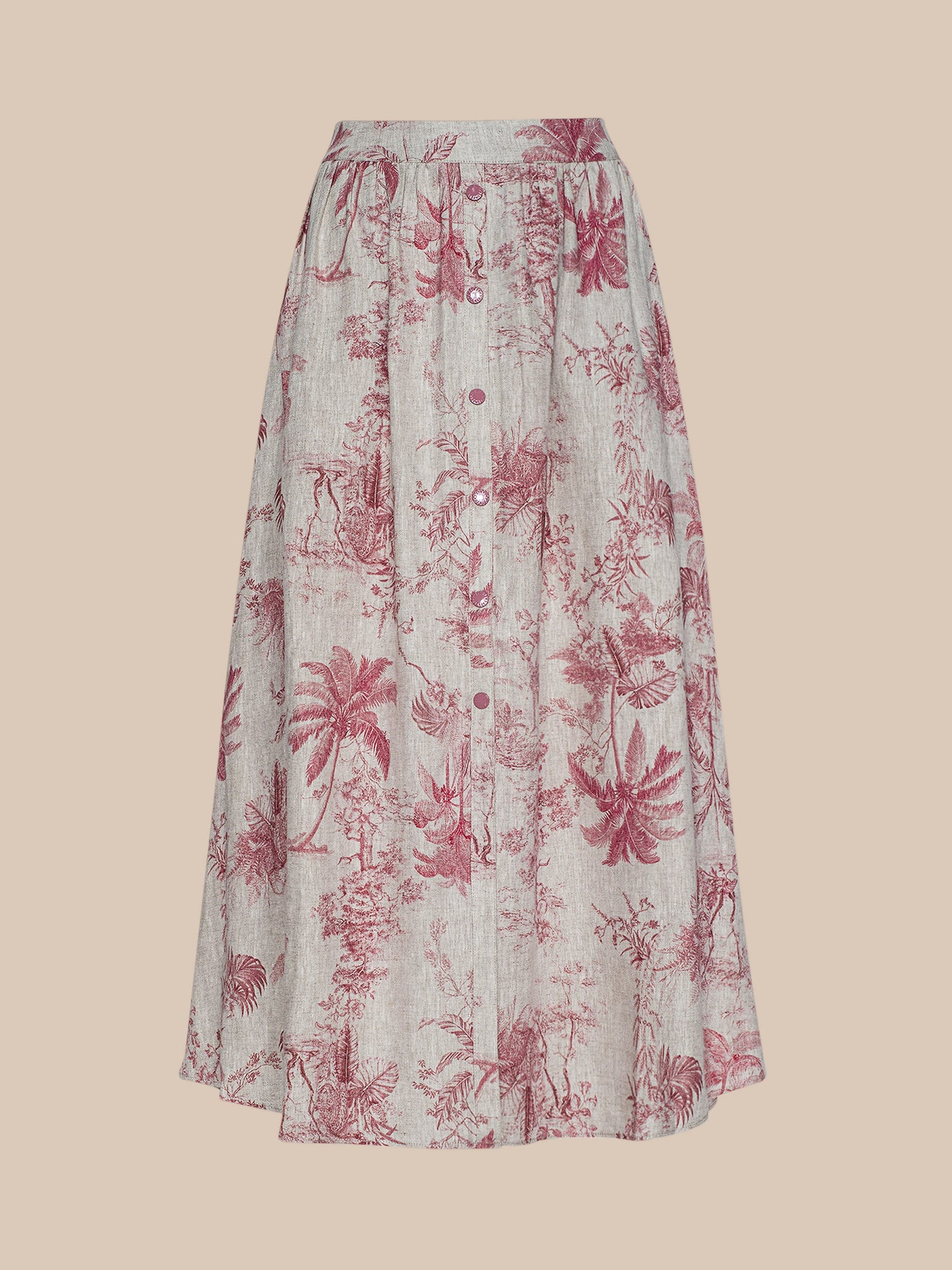 Seina Linen Midi Skirt