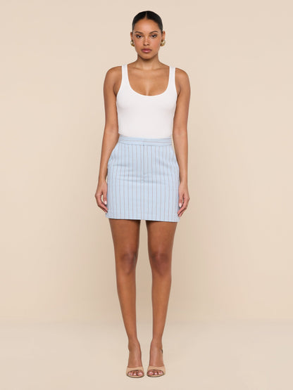 Vera Pinstriped Mini Skirt