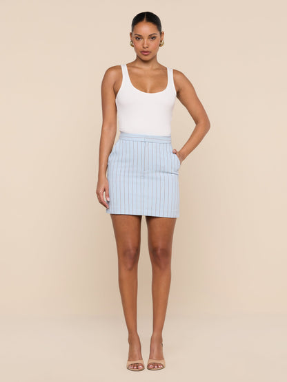 Vera Pinstriped Mini Skirt