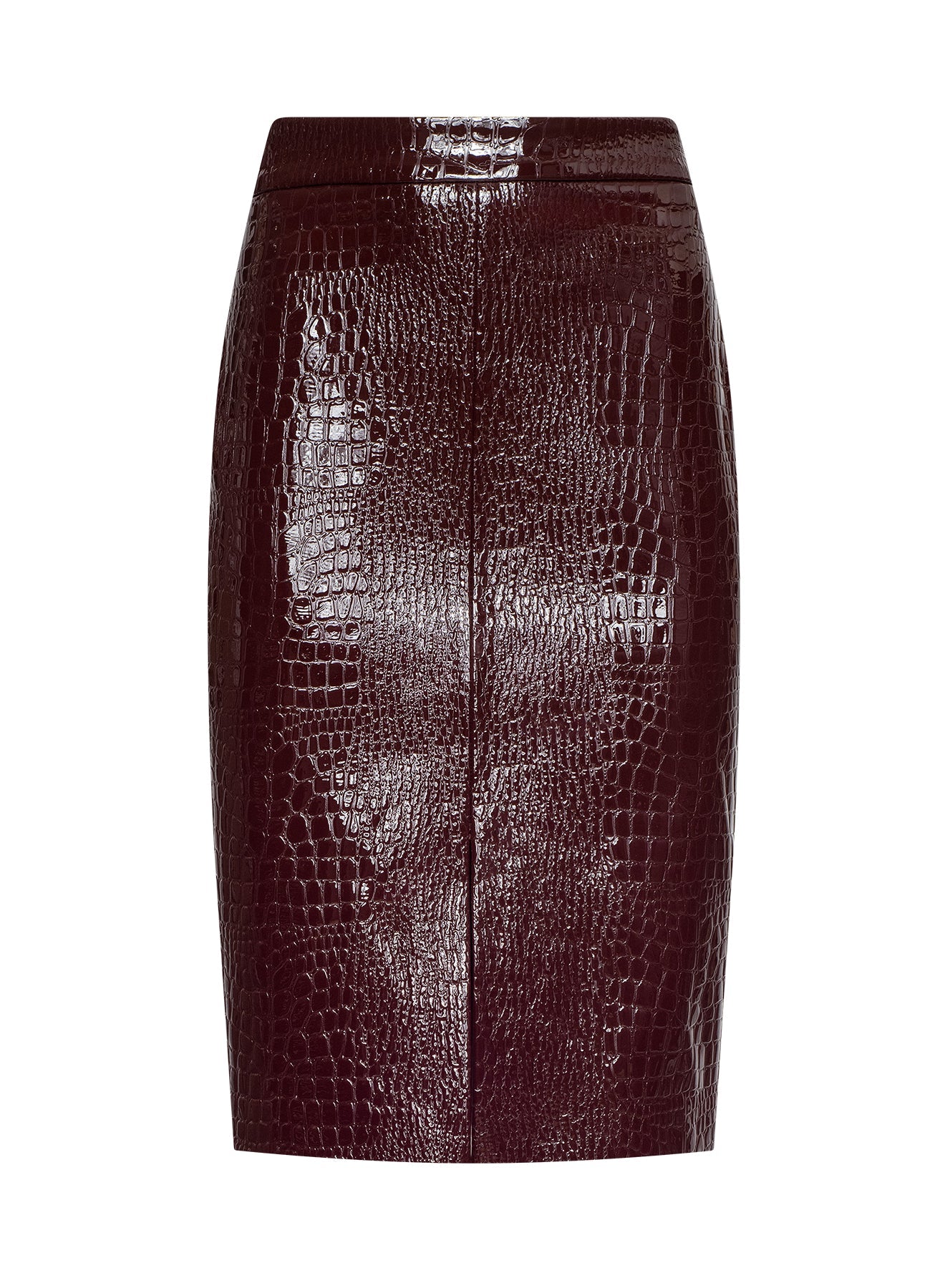 Violetta Croc-Embossed Skirt